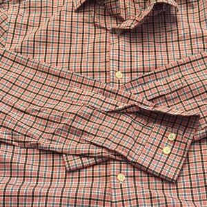 Men's Red and Blue Checkered Shirt